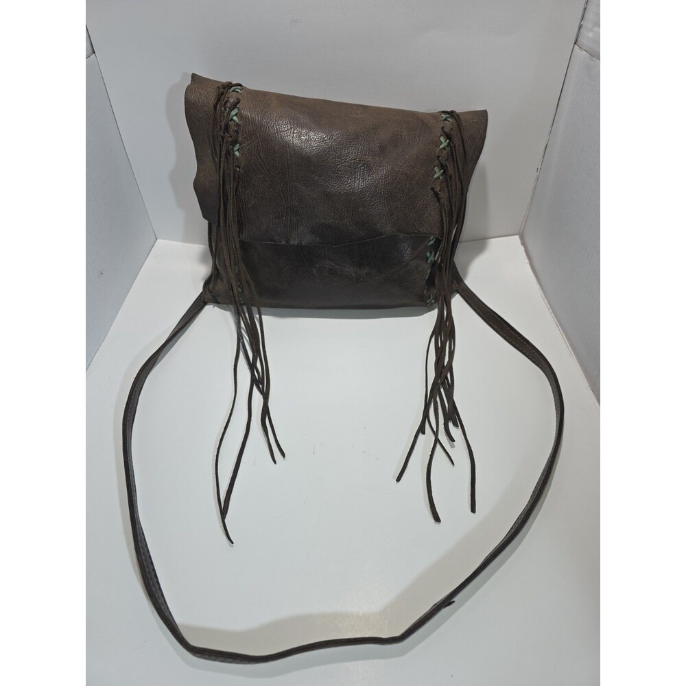 Vintage Percibal Leather Messenger Bag Brown Crossbody Satchel Unisex